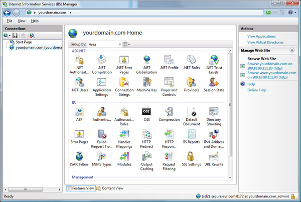 IIS Remote Management